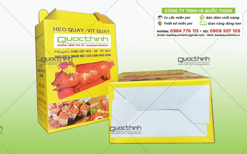 Hộp giấy đựng vịt quay rẻ, đẹp tại TP.HCM