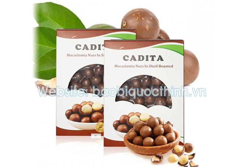 Hộp giấy in offset đựng hạt mắc ca