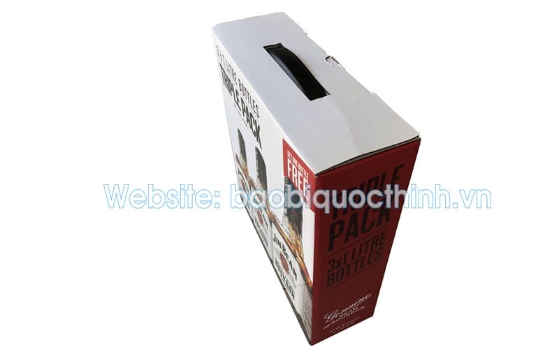 In hộp giấy đựng rượu quai xách nhựa - hình 3