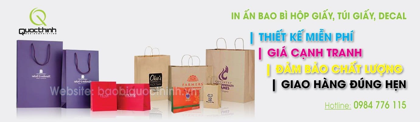banner in túi giấy Bao Bì Quốc Thịnh