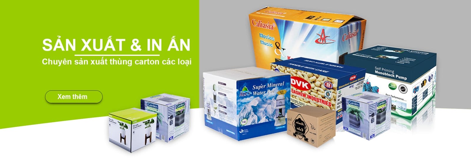 banner Slide thùng carton