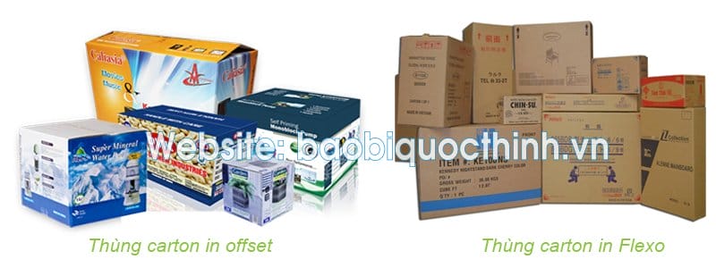 Nhận biết thùng carton in offset và thùng carton in flexo