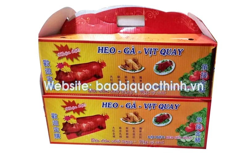 in thùng carton heo quay, in hộp heo quay - hình 2