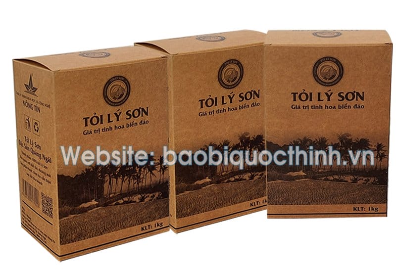 In hộp giấy kraft tỏi Lý Sơn giá rẻ - hình 1