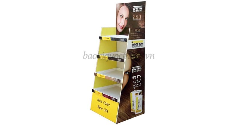Kế giấy đứng khổ lớn trưng bày sản phẩm tại siêu thị