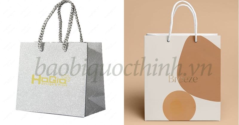 Túi giấy Ivory đẹp đựng quần áo thời đẹp