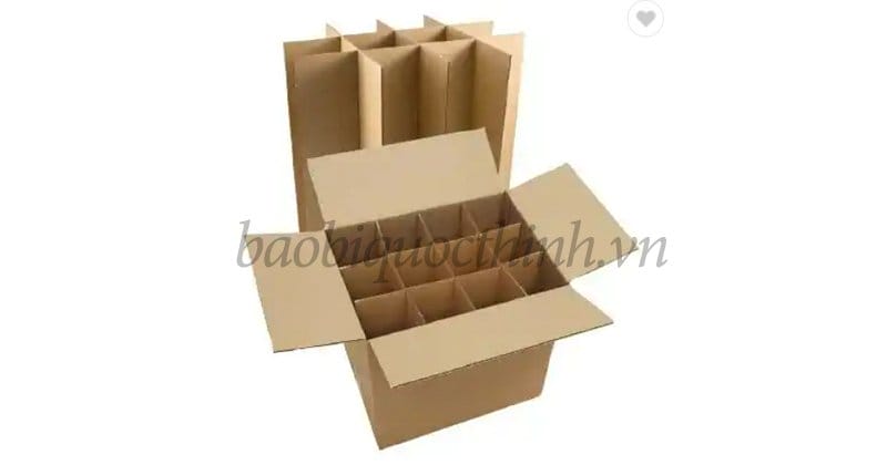 Thùng giấy đựng hàng có tấm vách ngăn Bao bì Quốc Thịnh
