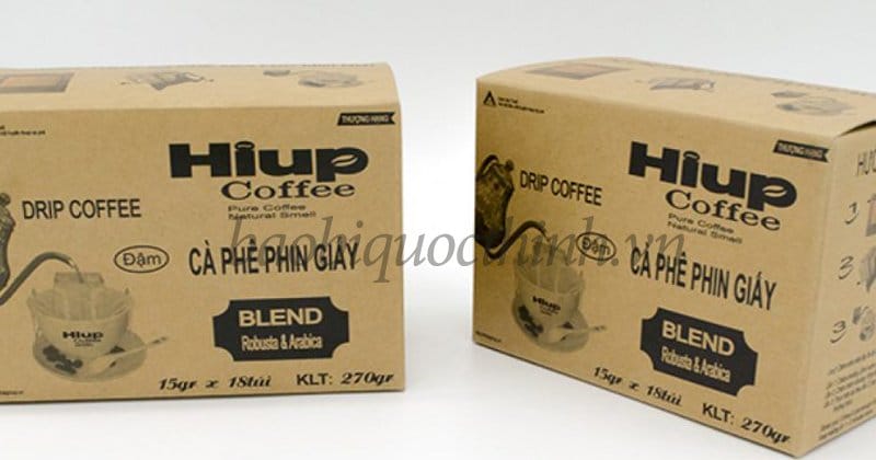 Hộp giấy đựng cà phê pha phin