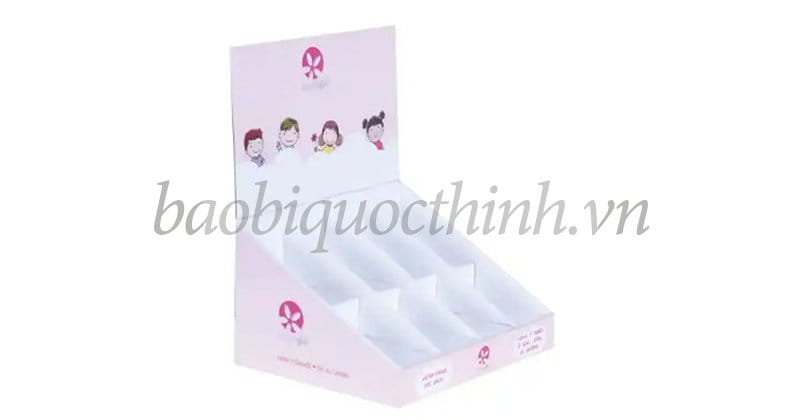 Mẫu kệ giấy dùng để trưng bày đồ chơi có phân tầng