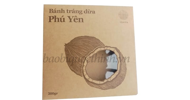 Hộp giấy Kraft có cửa sổ đẹp dán suppor nhựa trong